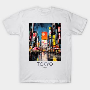 A Pop Art Travel Print of Tokyo Japan T-Shirt